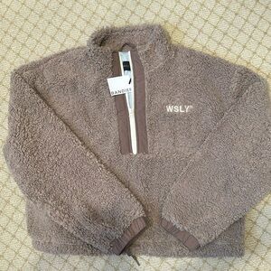 WSLY from Bandier Sherpa Half Zip XL Malt